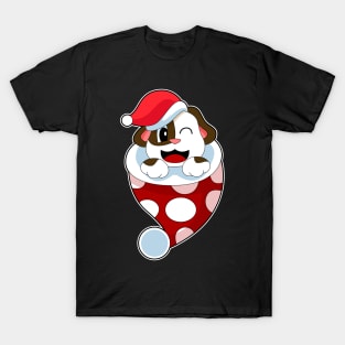 Dog Christmas Santa hat T-Shirt